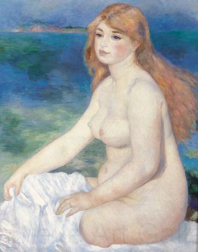 Pierre-Auguste Renoir La baigneuse blonde Norge oil painting art